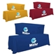 a group of serged convertible table throw
