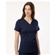 aerial view a midnight navy jaanuu - womens cesi ultrasoft scrub v - neck top, image 1 of 6