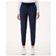 aerial view a midnight navy jaanuu - womens silex knit - waist scrub joggers, image 1 of 6