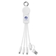 aerial view a white universal charging cable with smart watch charger, image 1 of 4