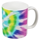 aerial view a tie dye 11 oz full color stoneware executive mug, image 1 of 2