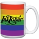 a rainbow 15 oz full color white stoneware magna mug