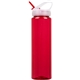 aerial view a red 32 oz super sipper with straw, image 1 of 2
