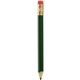 a dark green round wooden golf pencil with eraser