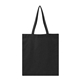 aerial view a black aware(tm) recycled cotton tote bag, image 1 of 3