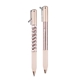 aerial view a rose gold accordion rabs pen, image 1 of 3