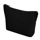 aerial view a black aware(tm) recycled cotton zip pouch, image 1 of 3