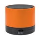 aerial view a orange wireless mini cylinder speaker 2.0, image 1 of 3