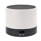 aerial view a white wireless mini cylinder speaker 2.0, image 1 of 3