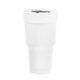 aerial view a white 30 oz reynolds stainless steel tumbler with silicone lid, image 1 of 6