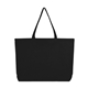 aerial view a black aware(tm) recycled cotton shopper tote bag, image 1 of 4