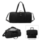 aerial view a black tumi just in case(r) duffel bag, image 1 of 2