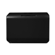 aerial view a black 15w light - up wireless charger alarm clock, image 1 of 4