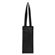 aerial view a black venice rpet non - woven wine tote bag, image 1 of 4