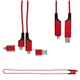 aerial view a red 3 60w quick charge cable, image 1 of 2