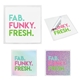a group of square rounded corner sticker