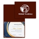 aerial view a burgundy certificate / diploma holders - 4 corners, image 1 of 2