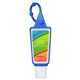 aerial view a group of hand sanitizer gel 1 oz bottle with carabiner, image 6 of 8