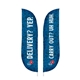 a group of import 12 double - sided blade flag with ground spike