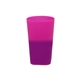aerial view a pink to purple mood 2oz plastic shot glass, full color digital, image 1 of 2