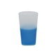 aerial view a frosted to blue mood 2oz plastic shot glass, full color digital, image 1 of 2