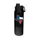 aerial view a black tuxedo 32 oz recycled sports bottle, full color digital, image 1 of 3