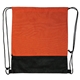 aerial view a orange mesh pocket backpack, image 1 of 2