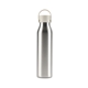 aerial view a white circular 25 oz recycled stainless bottle, full color digital, image 1 of 5