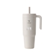 aerial view a white reduce(r) 40 oz chiller travel mug, laser - standard, image 1 of 2