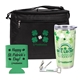 aerial view a group of everything but the beer embroidered duffel bag gift set, image 2 of 3