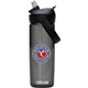 aerial view a charcoal camelbak thrive(tm) 20 oz flip straw bottle with tritan(tm) renew, image 1 of 5