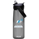 aerial view a charcoal camelbak thrive(tm) 25 oz flip straw bottle with tritan(tm) renew, image 1 of 5