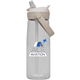 aerial view a clear camelbak thrive(tm) 25 oz flip straw bottle with tritan(tm) renew, image 1 of 5