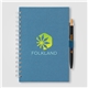 a steel blue terra recycled milk carton hard cover spiral a5 notebook reborn pen set