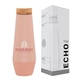 a group of h2go echo 16.9 oz vacuum insulated stainless steel water bottle with bamboo lid - moxie