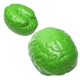 aerial view a lime green brain stress ball reliever, image 1 of 2