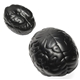 aerial view a black brain stress ball reliever, image 1 of 2