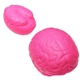 aerial view a pink brain stress ball reliever, image 1 of 2