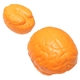 aerial view a orange brain stress ball reliever, image 1 of 2