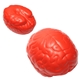 aerial view a red brain stress ball reliever, image 1 of 2