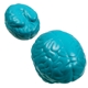 aerial view a teal brain stress ball reliever, image 1 of 2