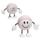 aerial view a white baseball figure stress reliever, image 1 of 2