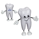 aerial view a white tooth figure - stress reliever, image 1 of 2