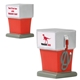 aerial view a red with silver/white accents gas pump - stress reliever, image 1 of 2