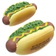 aerial view a tan hot dog - stress reliever, image 1 of 2