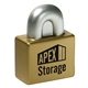 aerial view a gold padlock - stress reliever, image 1 of 2