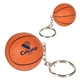 aerial view a orange basketball key chain - stress reliever, image 1 of 2