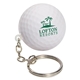 aerial view a white golf ball key chain - stress reliever, image 1 of 2