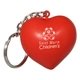 aerial view a red valentine heart stress ball key chain - stress relievers, image 1 of 2