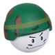 aerial view a jungle green soldier mad cap - stress reliever, image 1 of 2
